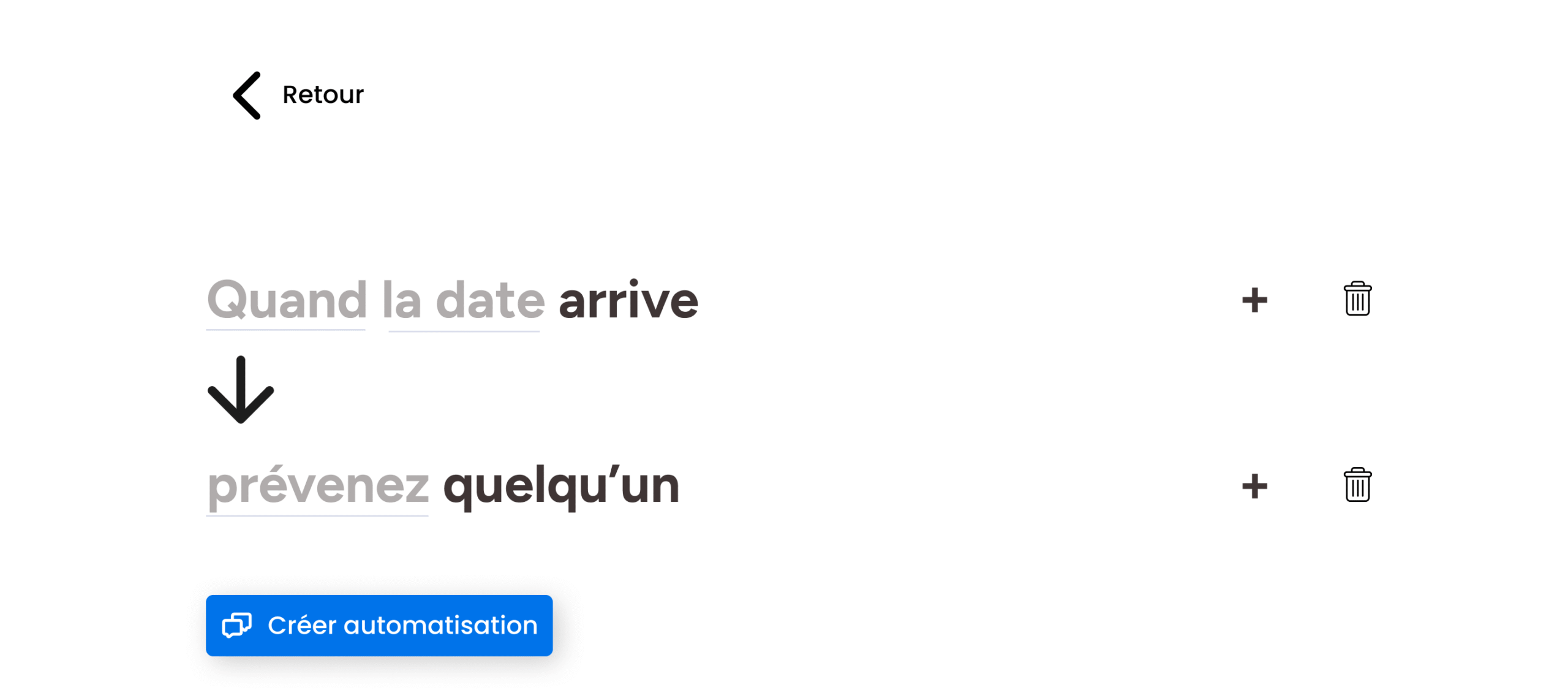 Choisir un déclencheur