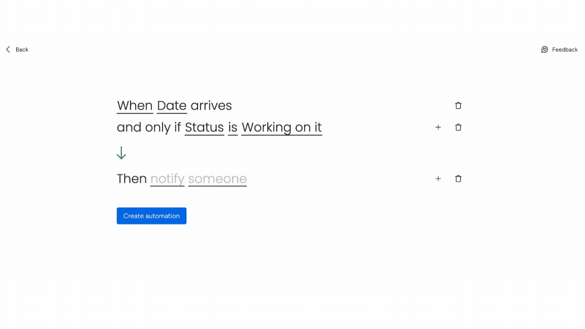 Configurer les actions