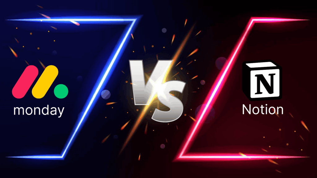 monday vs Notion pour outils de travail, projets et organisation des équipes.