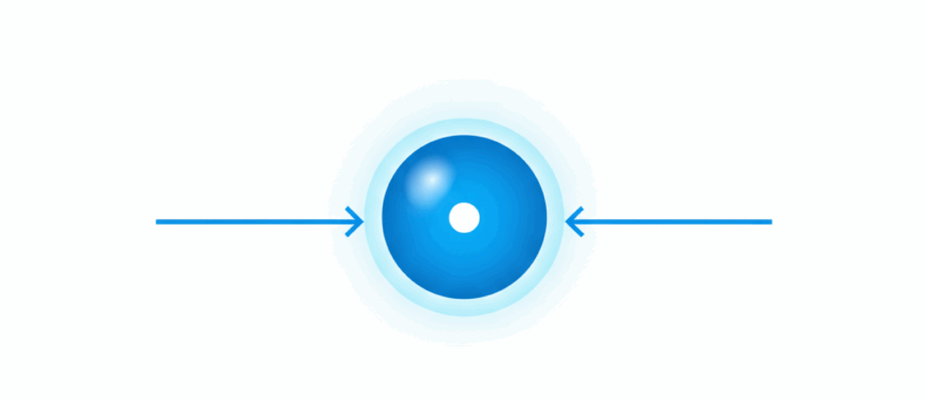 Cercle de jonction ou cercle de connexion d'un logigramme en ligne.
