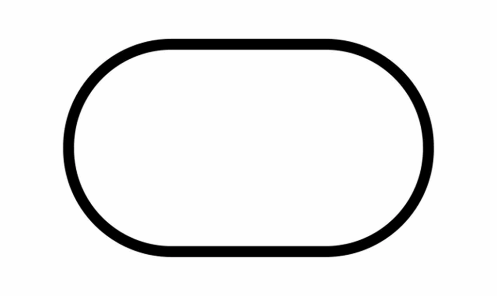 Oval d'un logigramme en ligne.