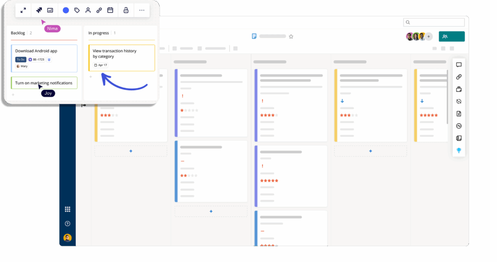 Méthodes de gestion de projet avec tableau Kanban et suivi des tâches en cours.