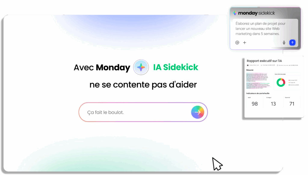 Comparatif monday vs Trello avec assistant IA monday Sidekick et gestion projet intelligente.