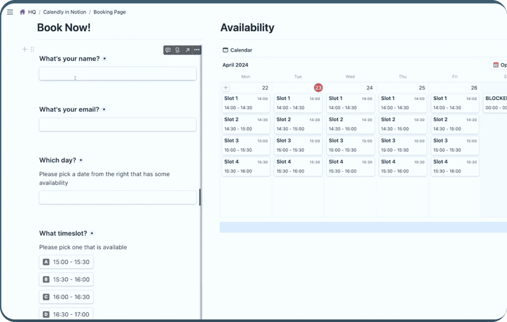 Calendly gestion du temps avec planification de rendez-vous et créneaux disponibles.