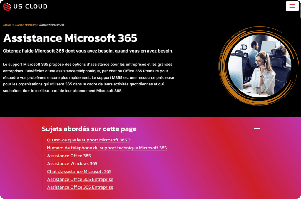 Comparatif monday vs Excel avec page support Microsoft 365 et assistance Excel entreprise