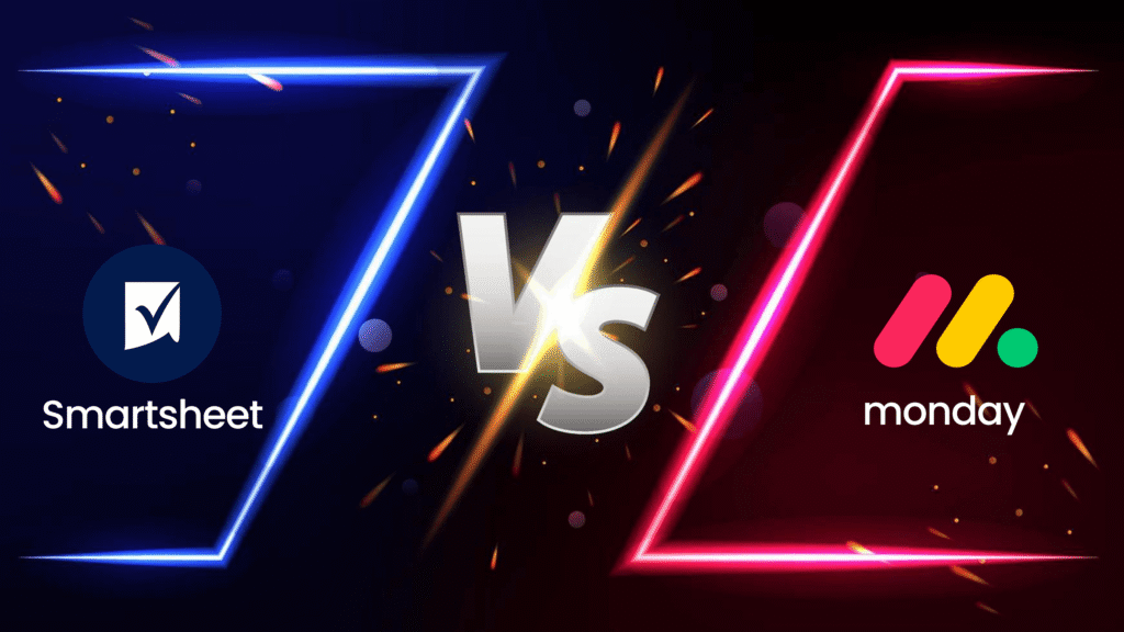 Image d'accueil pour un comparatif complet Smartsheet vs monday.