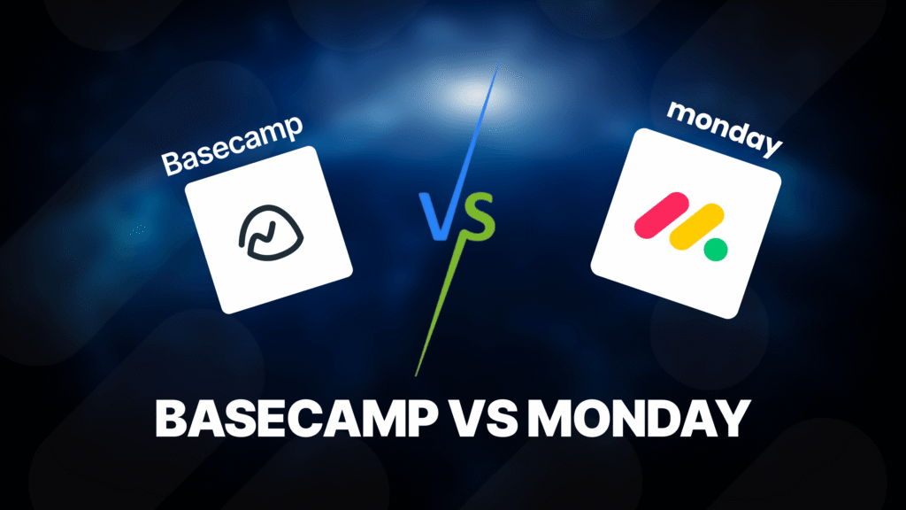Illustration de couverture pour le duel Basecamp vs monday.
