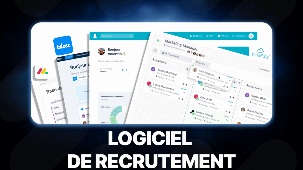 Sélection d'interfaces de logiciels de recrutement et de gestion des candidatures.
