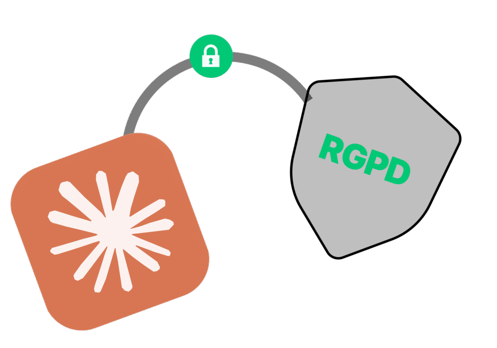 Illustration représentant la conformité de Claude AI au règlement RGPD.