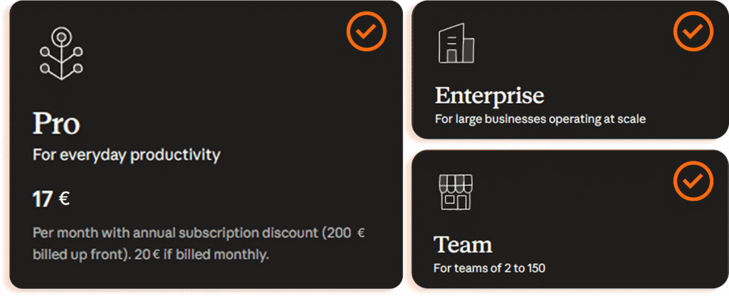 Comparatif des offres Claude Pro, Team et Enterprise pour la conformité RGPD.