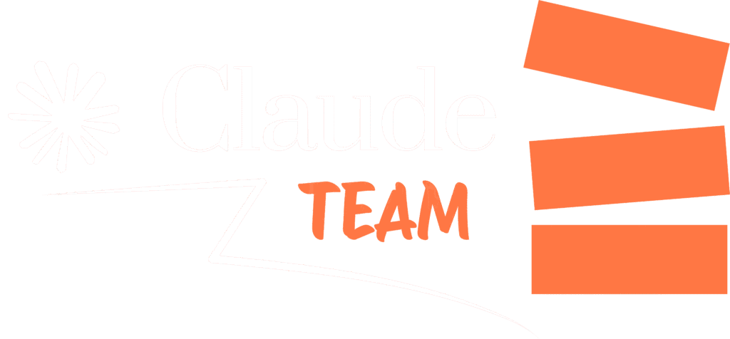 Visuel d'accueil avec le mot Team et formes géométriques.