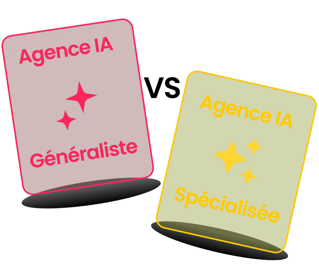 Différences entre une agence IA généraliste et une agence IA spécialisée.