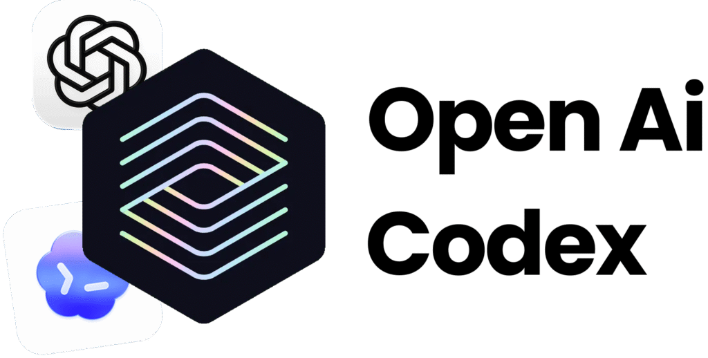 Logo OpenAI Codex avec les icônes de ChatGPT et de terminal.